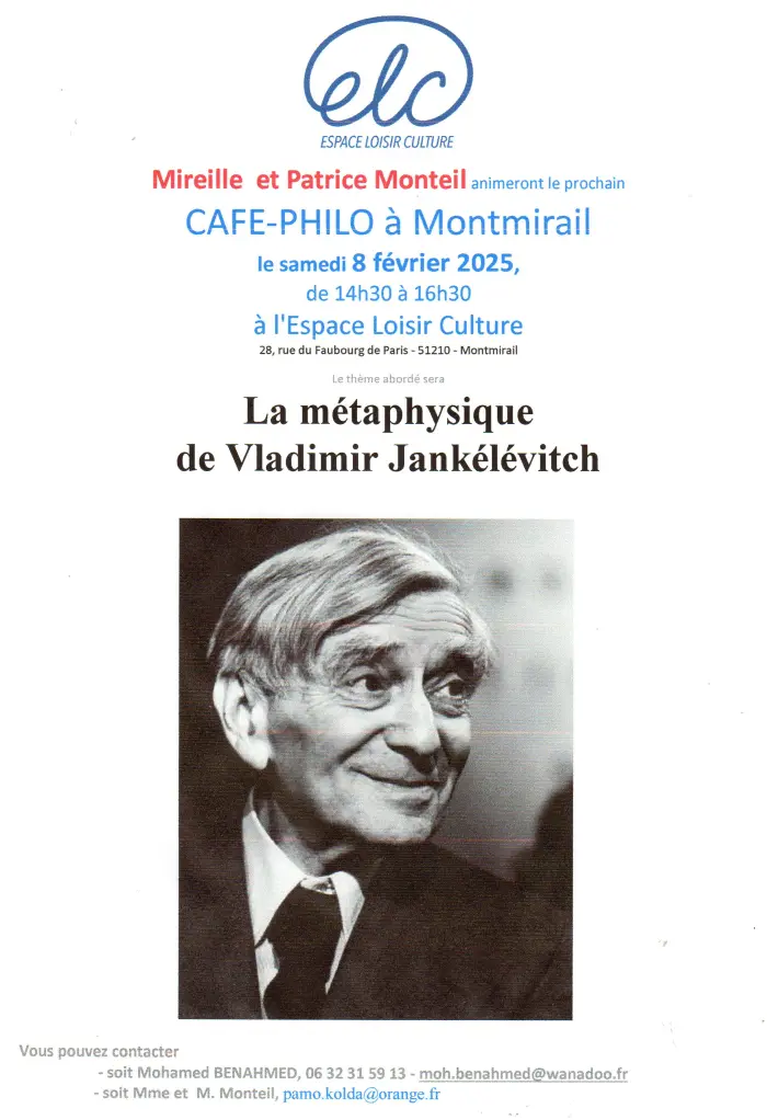 Café Philo - La métaphysique de Jankélévitch